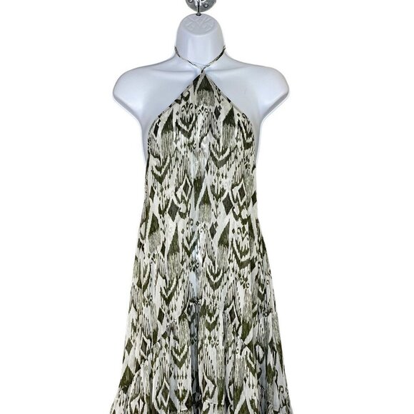 Misa Los Angeles Womens Andromeda Dress Halter Neckline Spring Ikat Size Large - Picture 3 of 10